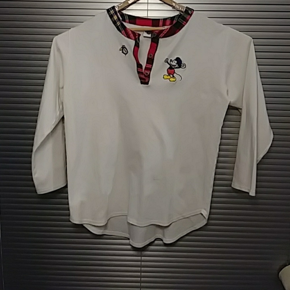 Mickey Mouse Tunic Long Sleeve Pop Over Top M/L